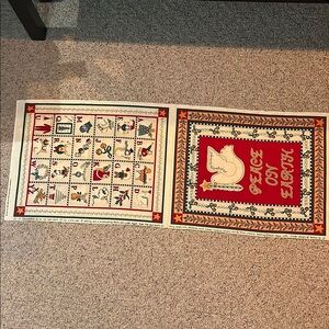 Peace on Earth Fabric panel Pillow Quilting Dove Alphabet Christmas